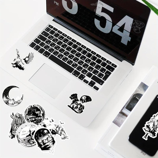 50pcs Landscape Waterproof Stickers for Water Bottles Skateboards Laptop