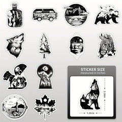 50pcs Landscape Waterproof Stickers for Water Bottles Skateboards Laptop