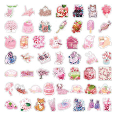 100pcs Sakura Blossom Stickers DIY Waterproof for Car Trunk Water Glass