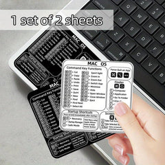 2pcs Shortcut Keys Stickers For Notebook Laptop Self Adhesive PVC Label