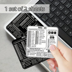 2pcs Shortcut Keys Stickers For Notebook Laptop Self Adhesive PVC Label
