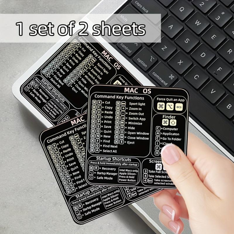 2pcs Shortcut Keys Stickers For Notebook Laptop Self Adhesive PVC Label