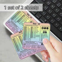 2pcs Shortcut Keys Stickers For Notebook Laptop Self Adhesive PVC Label