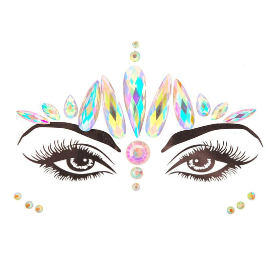 Glitter Crystal Gem Face Stickers Rhinestone Body Stickers For Parties