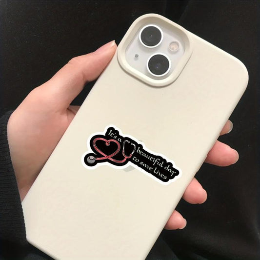 50pcs Doctor Stickers For Mobile Phone Coffee Cup Notebook PVC Waterproof