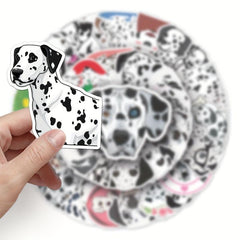 50pcs Dalmatian Series Doodle Stickers Set Waterproof DIY Decorative Creative
