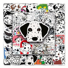 50pcs Dalmatian Series Doodle Stickers Set Waterproof DIY Decorative Creative