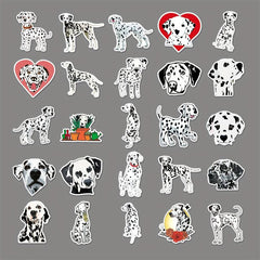 50pcs Dalmatian Series Doodle Stickers Set Waterproof DIY Decorative Creative