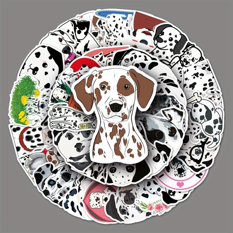 50pcs Dalmatian Series Doodle Stickers Set Waterproof DIY Decorative Creative