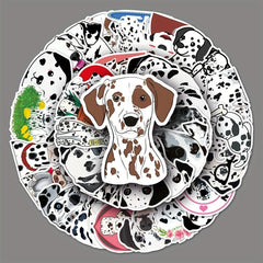 50pcs Dalmatian Series Doodle Stickers Set Waterproof DIY Decorative Creative