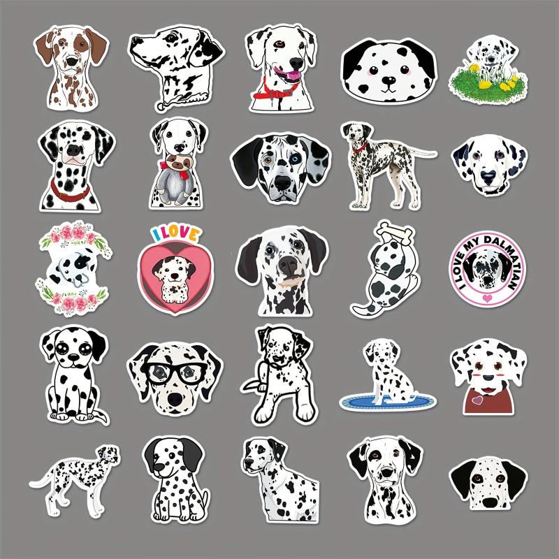 50pcs Dalmatian Series Doodle Stickers Set Waterproof DIY Decorative Creative