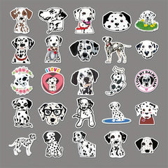 50pcs Dalmatian Series Doodle Stickers Set Waterproof DIY Decorative Creative