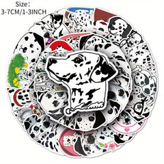 50pcs Dalmatian Series Doodle Stickers Set Waterproof DIY Decorative Creative