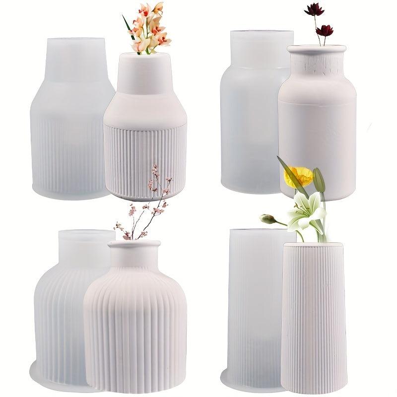 DIY Mold Crystal Drop Glue Cement Vase Silicone Mold Plaster Vase Ornament