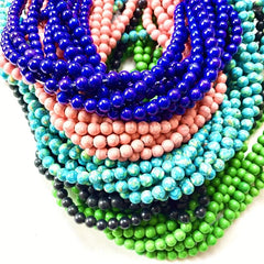 48pcs Turquoise Stone Beads DIY Jewelry Spacer Bracelet Necklace Making Beads