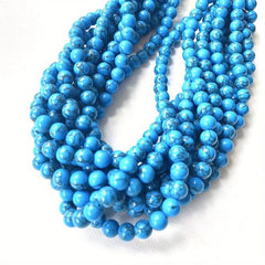 48pcs Turquoise Stone Beads DIY Jewelry Spacer Bracelet Necklace Making Beads