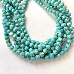 48pcs Turquoise Stone Beads DIY Jewelry Spacer Bracelet Necklace Making Beads