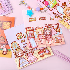 Princess Style Dress up Stickers Book