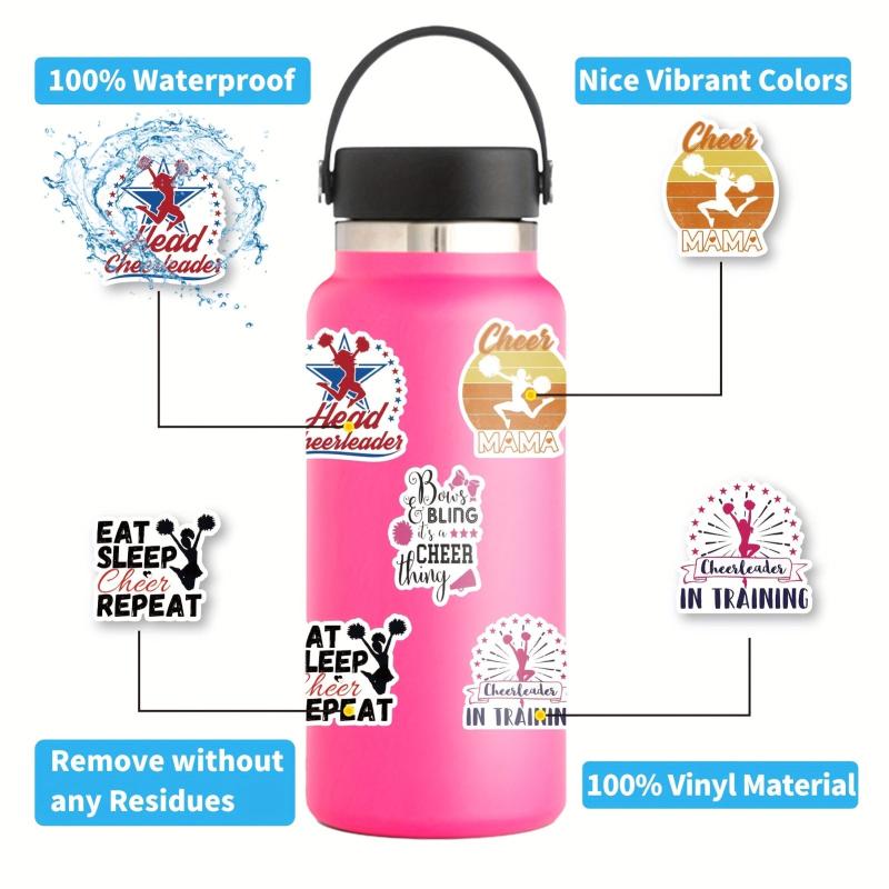 100pcs Colorful Cheer Stickers for Scrapbooking Laptops Phone Cases & More