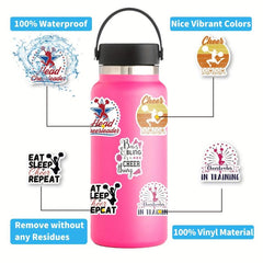 100pcs Colorful Cheer Stickers for Scrapbooking Laptops Phone Cases & More