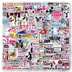100pcs Colorful Cheer Stickers for Scrapbooking Laptops Phone Cases & More