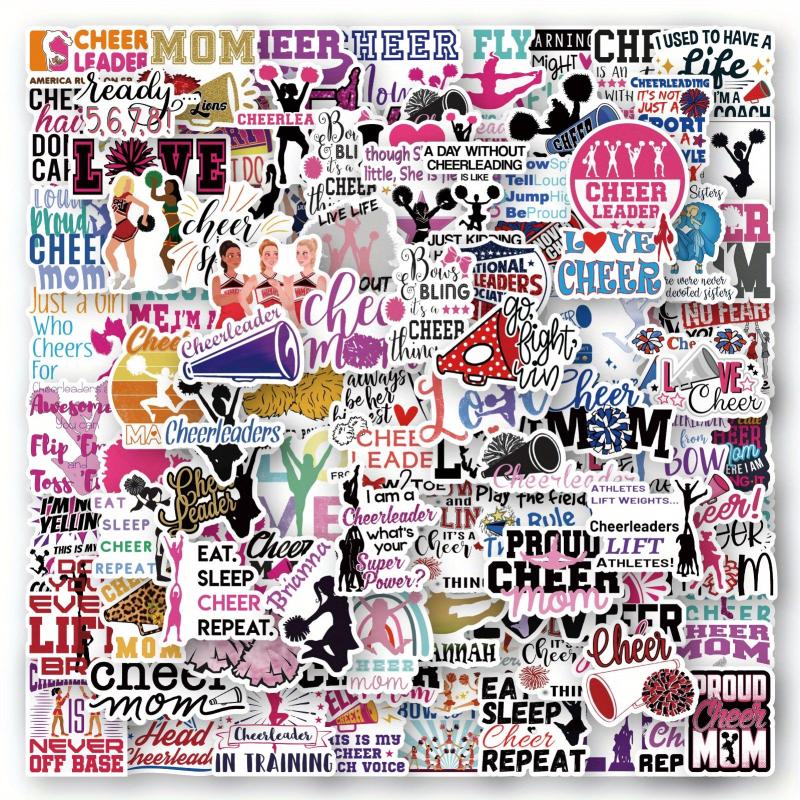 100pcs Colorful Cheer Stickers for Scrapbooking Laptops Phone Cases & More