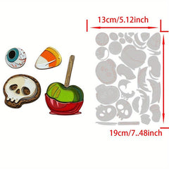 1pc Halloween Skull Metal Cutting Dies Scrapbooking Craft Stencil