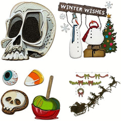 1pc Halloween Skull Metal Cutting Dies Scrapbooking Craft Stencil