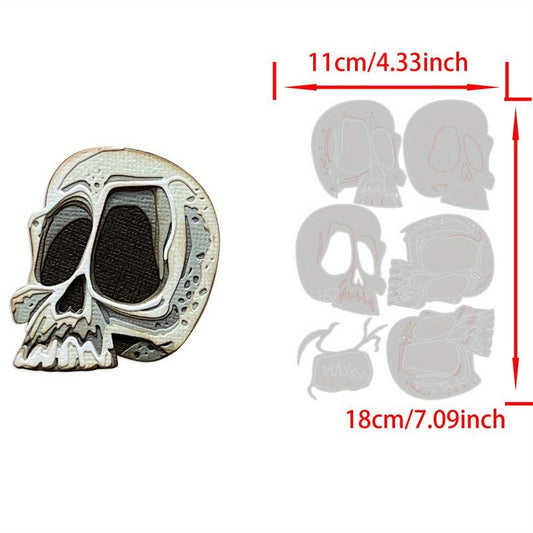 1pc Halloween Skull Metal Cutting Dies Scrapbooking Craft Stencil