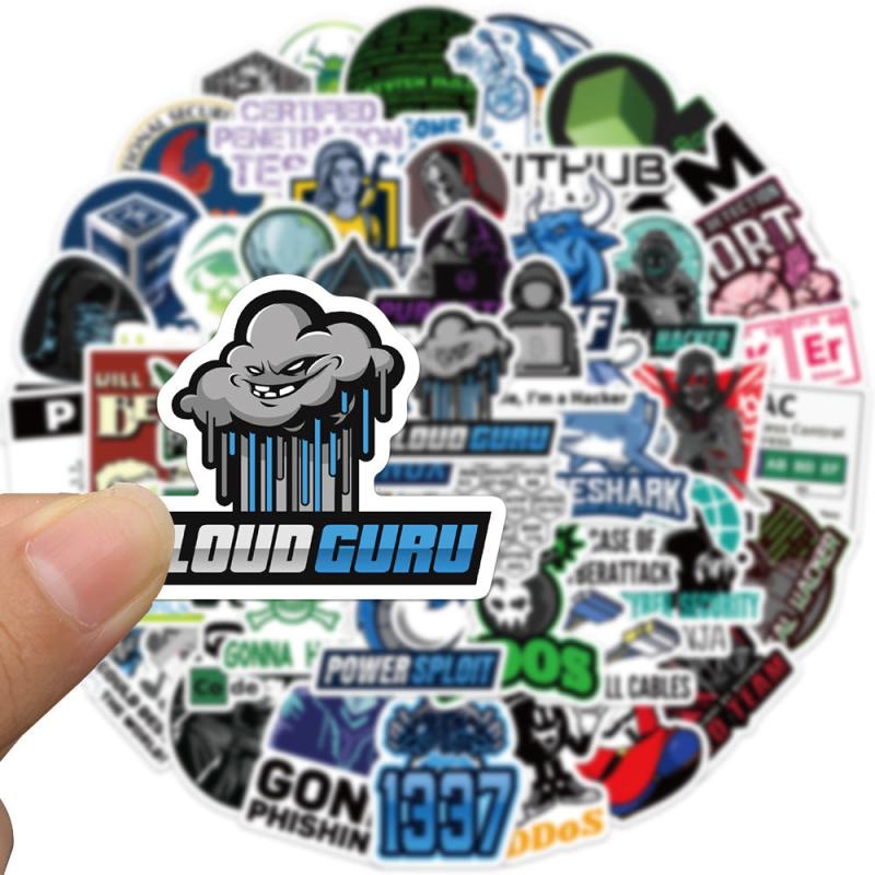 50pcs Hacker Stickers Waterproof DIY Room Decoration For Teens Adults