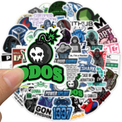 50pcs Hacker Stickers Waterproof DIY Room Decoration For Teens Adults