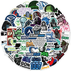 50pcs Hacker Stickers Waterproof DIY Room Decoration For Teens Adults