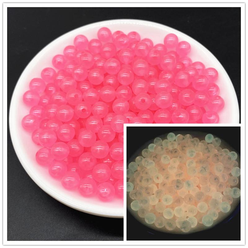 Luminous Acrylic Round Beads Glow In The Dark Fishing Spacer Beads