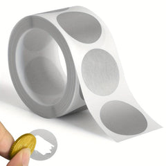 300pcs Silvery Scratch Off Stickers 2 Round Circle Scratch Off Labels