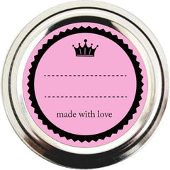 60PCS Pink With Love Sticker For Writing 5.08cm Round Jar Label