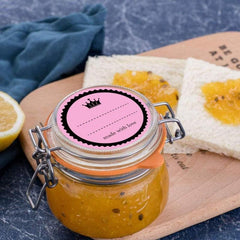 60PCS Pink With Love Sticker For Writing 5.08cm Round Jar Label