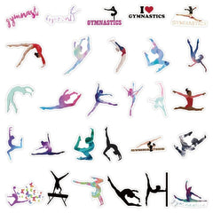 50pcs Yoga Fitness Doodle Waterproof Sticker DIY Decals