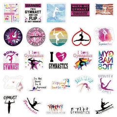 50pcs Yoga Fitness Doodle Waterproof Sticker DIY Decals