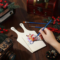 5pcs Mini Wooden Paddle Chopping Board DIY Crafts Kitchen Decoration Toys