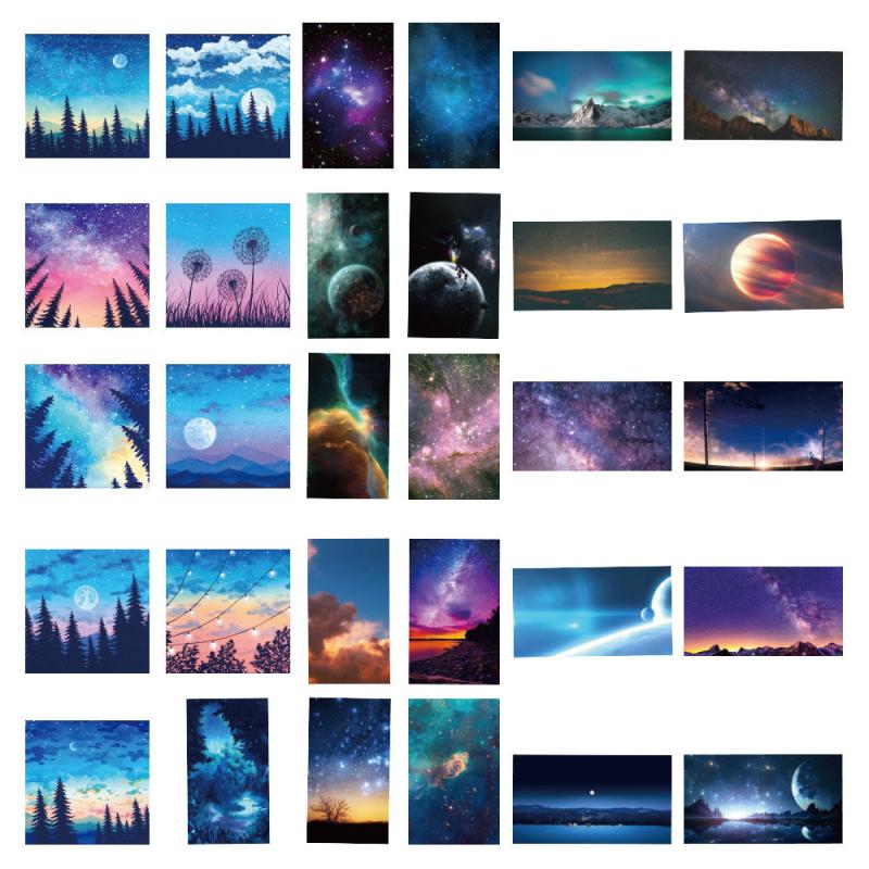 60 Starry Sky Stickers for Laptop Water Bottle Skateboard