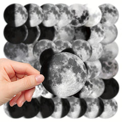 50pcs Moon Phase Series Graffiti Stickers DIY Waterproof Stickers