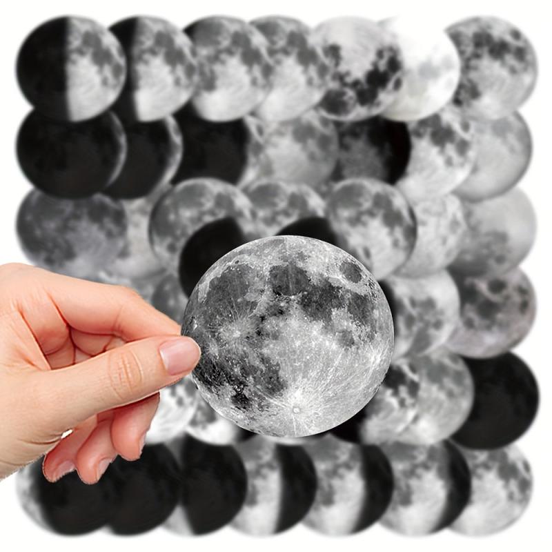 50pcs Moon Phase Series Graffiti Stickers DIY Waterproof Stickers