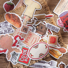 35pcs Retro Healing Red Sticker DIY Computer Washi Scrapbooking Stickers