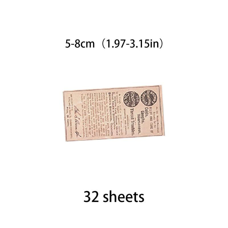 32 Sheets Colorful DIY Washi Stickers for Crafting Scrapbooking & More