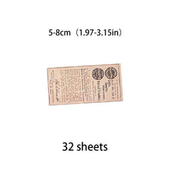 32 Sheets Colorful DIY Washi Stickers for Crafting Scrapbooking & More