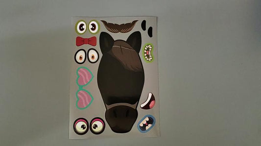 Face Transforming Puzzle Pony Toy Stickers