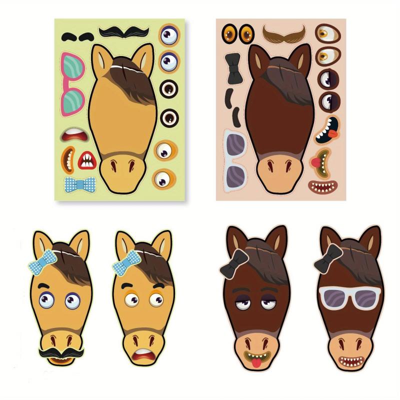 Face Transforming Puzzle Pony Toy Stickers