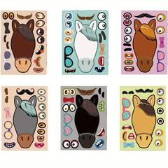Face Transforming Puzzle Pony Toy Stickers