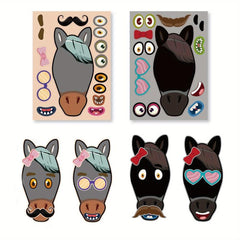 Face Transforming Puzzle Pony Toy Stickers