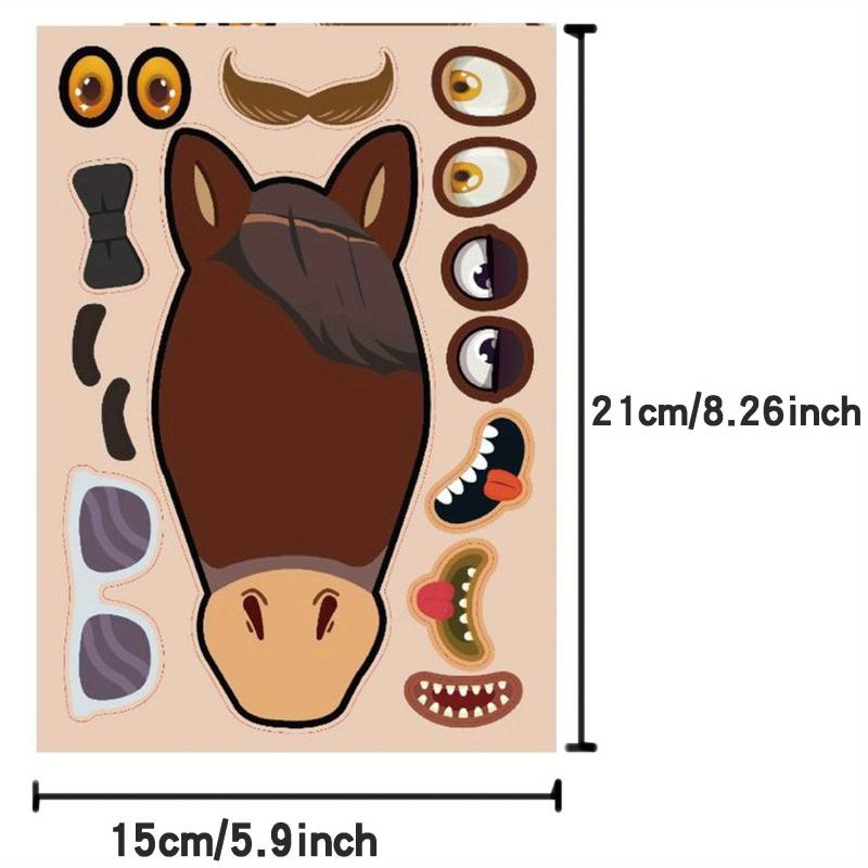 Face Transforming Puzzle Pony Toy Stickers